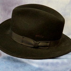 Orvis Packable Felt Fedora-style Hat, 100% Wool, Black, Large